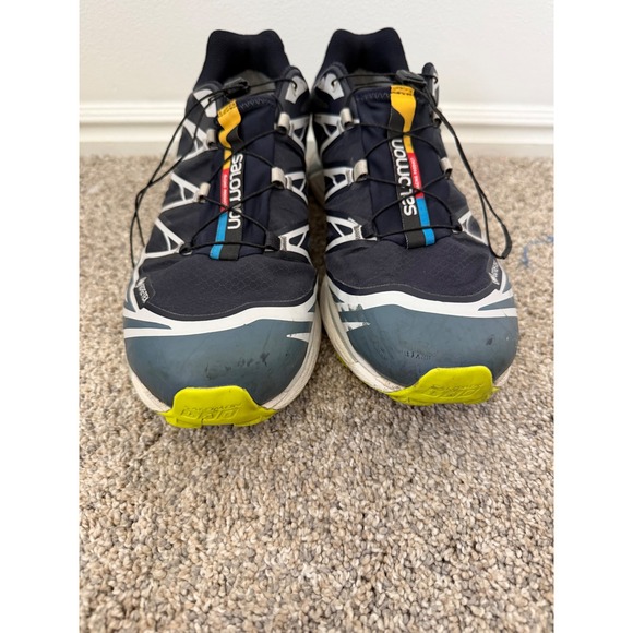 Salomon XT-6 GORE-TEX Sneakers – Night Sky / Acid Lime – Men's 13 - Picture 3 of 9